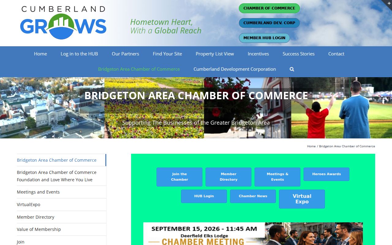 Bridgeton neighbors Chamber public business directory route