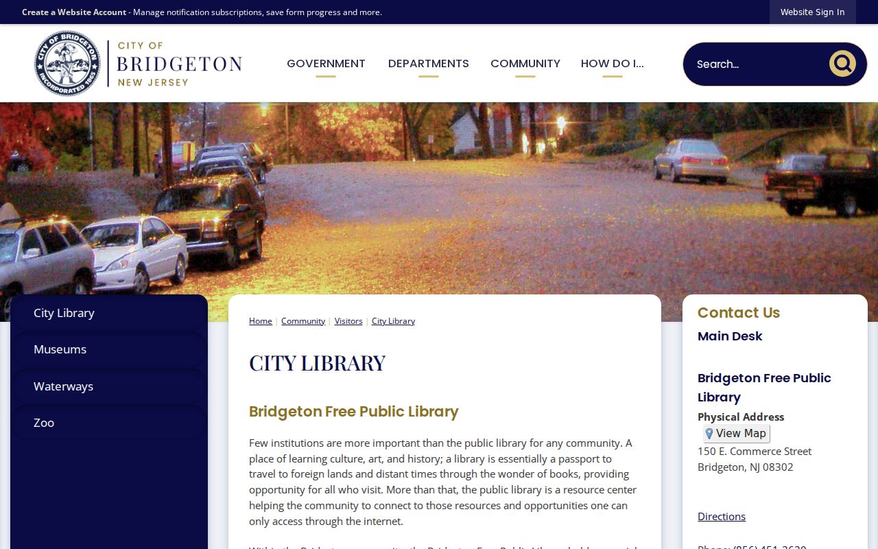Bridgeton city directory local-history research at Bridgeton Free Public Library