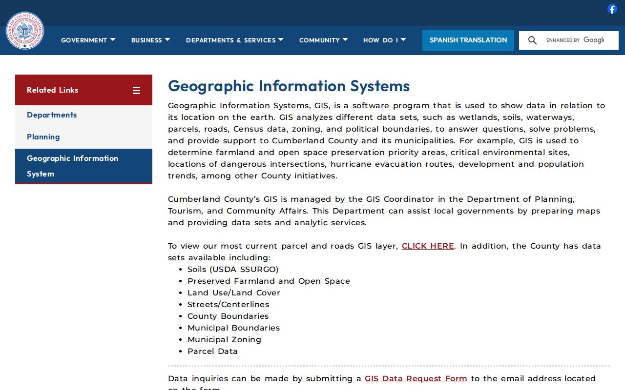 Bridgeton neighbors Cumberland County GIS parcel and map resources