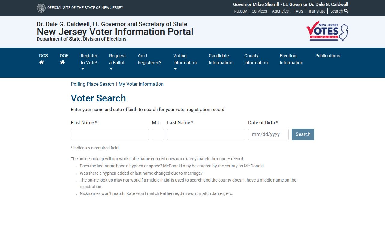 Bridgeton residents directory reference, New Jersey voter registration lookup